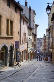 France, Rhone, Lyon, historical site listed as World Heritage by UNESCO, La Croix Rousse District, montee de la Grande-Cote street