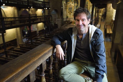 France, Pyrenees Atlantiques, Basque Country, Saint Etienne de Baigorry, Saint-Etienne (St. Stephen's) Church, the historian Antton Curutcharry