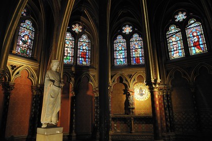 France, Paris (75), ile de la Cité, la Sainte Chapelle, Chapelle Basse