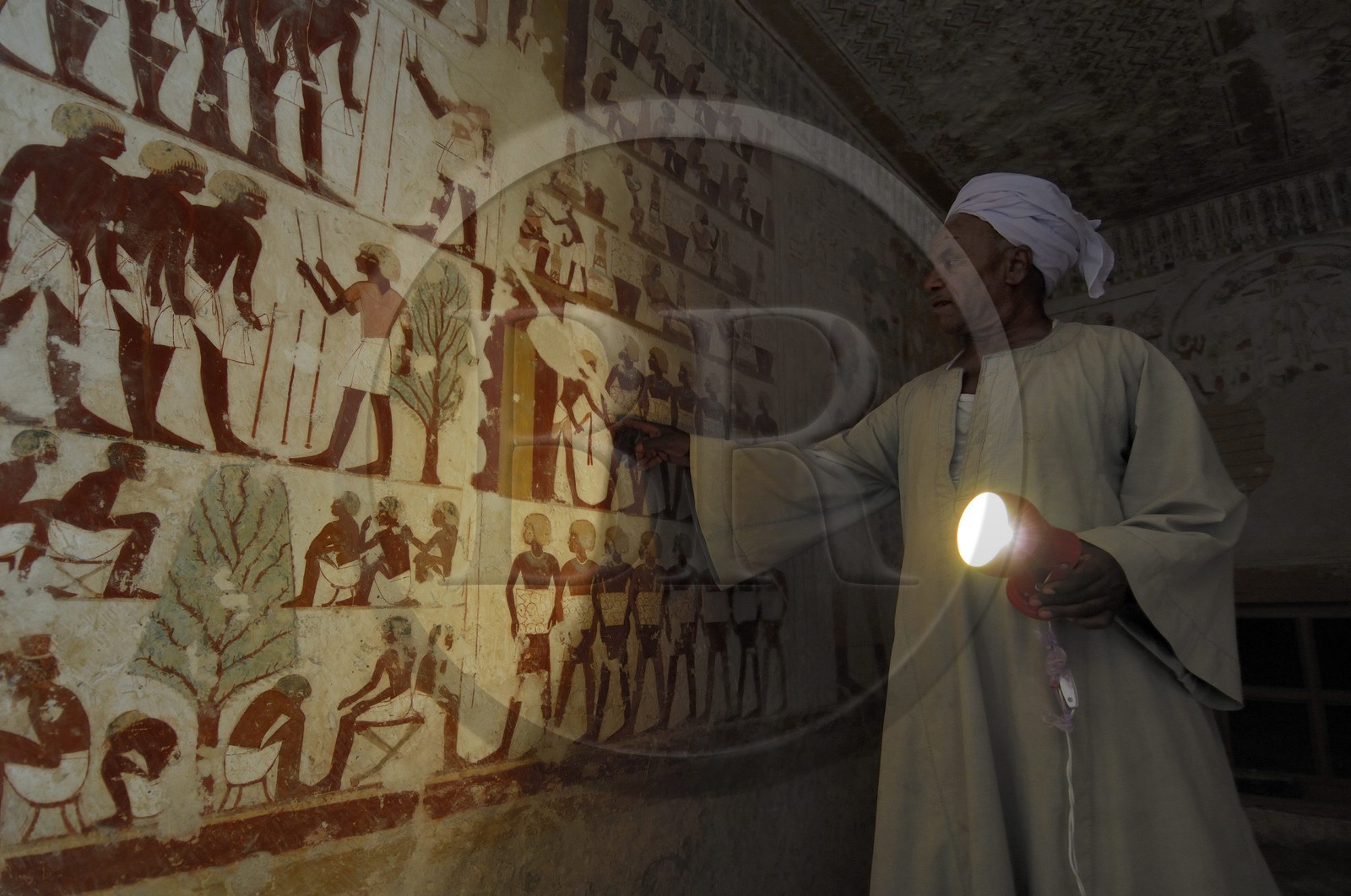 Egypte, Haute Egypte, vallée du Nil, environs de Louxor, nécropole thébaine classée Patrimoine Mondial de l'UNESCO, Thèbes Ouest, tombes des nobles, la tombe de Ouserhat