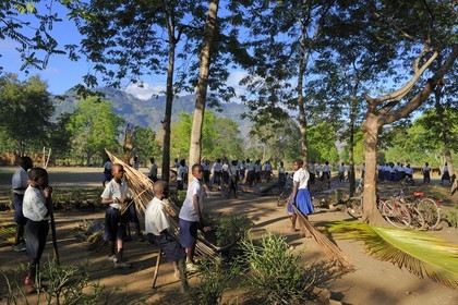 Tanzania, Morogoro district, Uluguru mountains, elementary school in the village of Kiroka