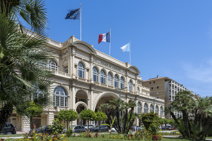France, Alpes-Maritimes, Menton, the Palace of Europe built in 1909 by architect Hans-Georg Tersling is the former Kursaal casino