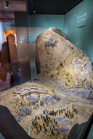 France, Paris, Hotel des Invalides, Army Museum, Musée des Plans-Reliefs (relief maps museum), model of Fenestrelle (Piedmont, Italy) made in 1757 at 1 400 scale