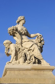 France, Yvelines, Chateau de Versailles, listed as World Heritage by UNESCO, Abundance statue by Antoine Coysevox