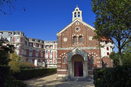 France, Pyrénées-Atlantiques (64), Pays-Basque, Biarritz, chapelle Impériale construite en 1864 par l'architecte Boeswillwald et dédiée à Notre-Dame-de-Guadalupe