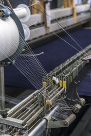 France, Gard, Nimes, Guillaume Sagot, founder of the Atelier de Nîmes which relaunched the manufacture of traditional denim fabrics