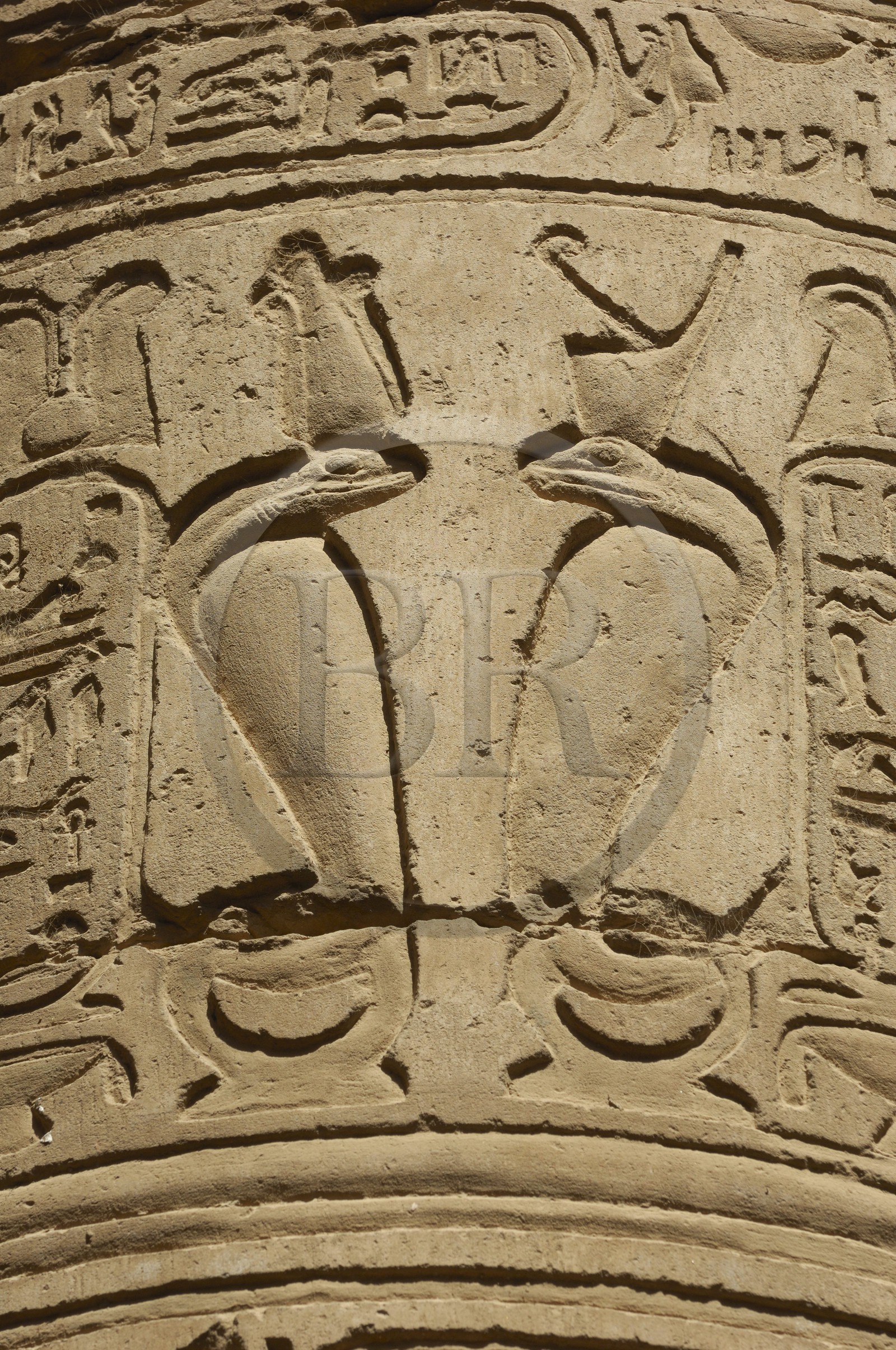 Egypte, Haute Egypte, vallée du Nil, temple de Kom Ombo dédié au dieu Sobek à tête de crocodile