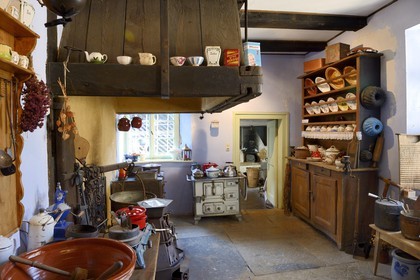 France, Haut Rhin, Sundgau, Oltingue, the Peasant Museum, the kitchen