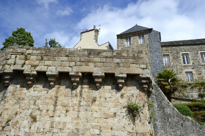 France, Finistere, Morlaix, the walls of the rue de l'Hospice, remains of the close city of the sixteenth century