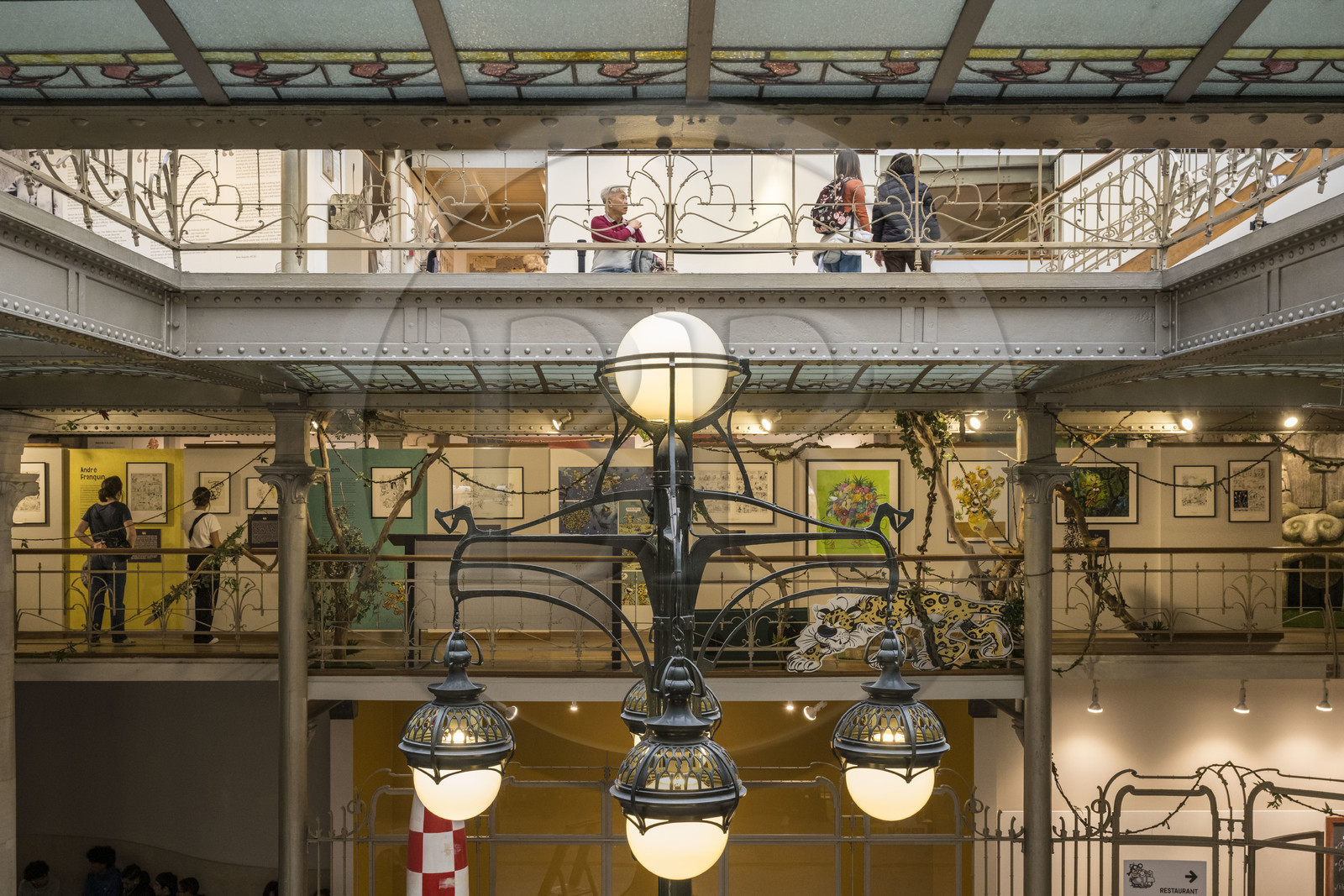 Belgique, Bruxelles, Centre belge de la bande dessinée (Musée de la BD) installé dans un batiment Art nouveau conçu par Victor Horta en 1906