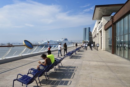 France, Bouches-du-Rhône (13), Marseille, Zone Euroméditerranée, quartier La Joliette, les Terrasses du Port