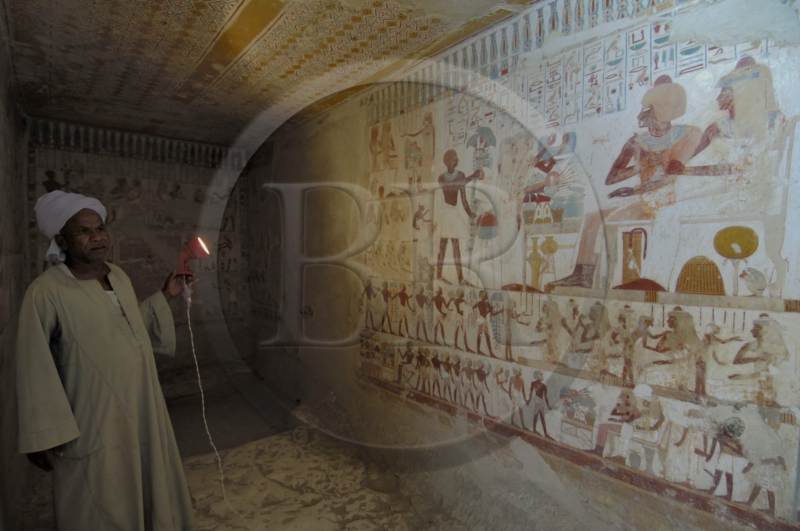 Egypte, Haute Egypte, vallée du Nil, environs de Louxor, nécropole thébaine classée Patrimoine Mondial de l'UNESCO, Thèbes Ouest, tombes des nobles, la tombe de Ouserhat