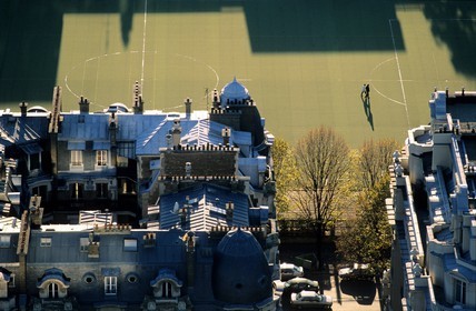 France, Paris (75), terrain de sports avenue de Suffren