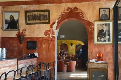 France, Haute Corse, Calvi, the citadel, the former palace of the bishops of Sagone converted into a bar (Chez Tao)