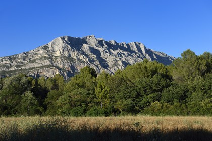 France, Bouches du Rhone, Aix en Provence region, towards the Tholonet, the Sainte Victoire mountain, Cezanne road