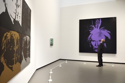 France, Paris, Louis Vuitton Foundation by architect Frank, Andy Warhol hall Gehry (a special authorization is required before publication)