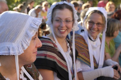 France, Var (83), la Provence Verte, Bras, la Bravade, procession de Saint-Etienne en costumes provençaux traditionnels