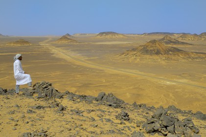 Egypte, Basse Egypte, désert libyque, region de l'oasis de Bahareyya, le Désert Noir