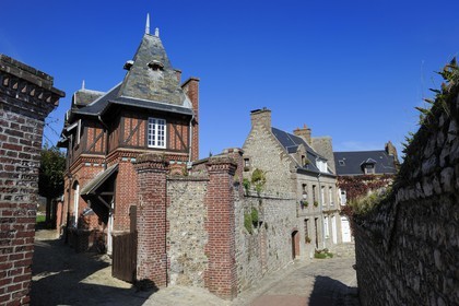 France, Seine Maritime, Saint Valery en Caux, the Aval district, the Rue des Penitents