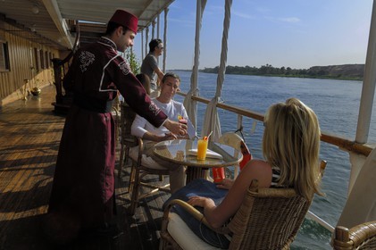 Egypt, Upper Egypt, cruise on Nile River between Luxor and Aswan, Steam Ship Sudan