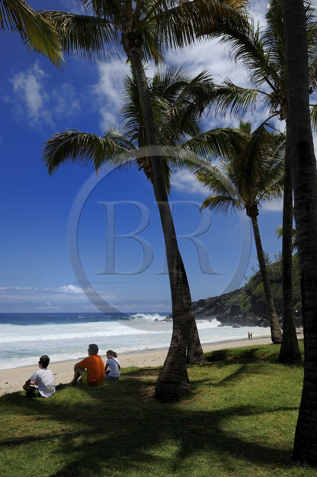 France, île de la Réunion, la côte sud, plage de Grand-Anse