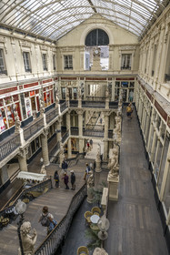 France, Loire Atlantique, Nantes, Graslin district, Passage Pommeray, shopping arcade from 1843 designed by architects Jean-Baptiste Buron and Hippolyte Durand Gasselin