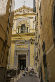 France, Alpes-Maritimes (06), Nice classée Patrimoine Mondial de l'UNESCO, le Vieux Nice, église Saint-Jacques-Le-Majeur dite aussi église du Gesù