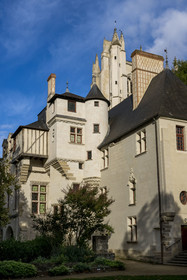 France, Loire Atlantique, Nantes, Bouffay district, Gothic manor of La Psallette (15th century) in the Psallette gardens