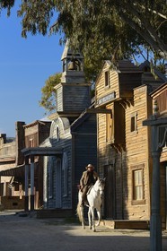 Spain, Andalusia, Almeria Province, Tabernas Desert, Fort Bravo Texas-Hollywood Amusement park where the 7 Mercenaries from John Sturges, Les Petroleuses from Christian-Jaque and A Fistful of Dollars from Sergio Leone were filmed