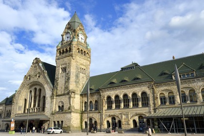 France, Moselle, Metz, Imperial district, railway station, built between 1905 and 1908 by the Berliner architect Jurgen Kruger