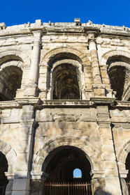 France, Gard, Nimes, the Arena, Roman amphitheater from the end of the 1st century