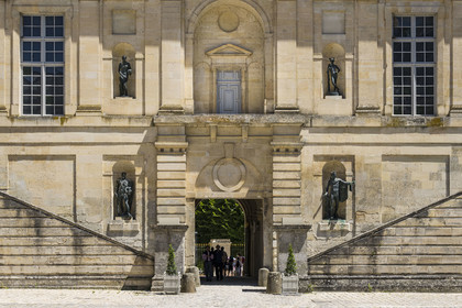 France, Seine-et-Marne, Fontainebleau, castle of Fontainebleau listed as World Heritage by UNESCO, the Belle Cheminée wing and its monumental staircase