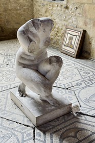 France, Isere, Vienne, Lapidary Museum in Saint Pierre church, crouched Venus