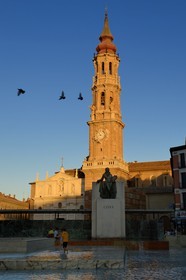 Espagne, Aragon, Saragosse, Plaza del Pilar, la cathédrale San Salvador, La Seo