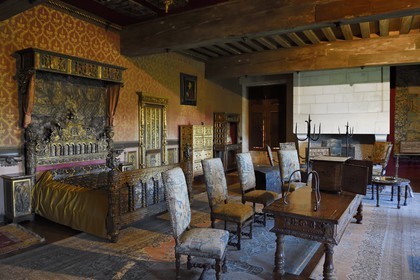 France, Dordogne, Perigord Vert, Bourdeilles, Bourdeilles Castle, the castle  called Pavillon Renaissance