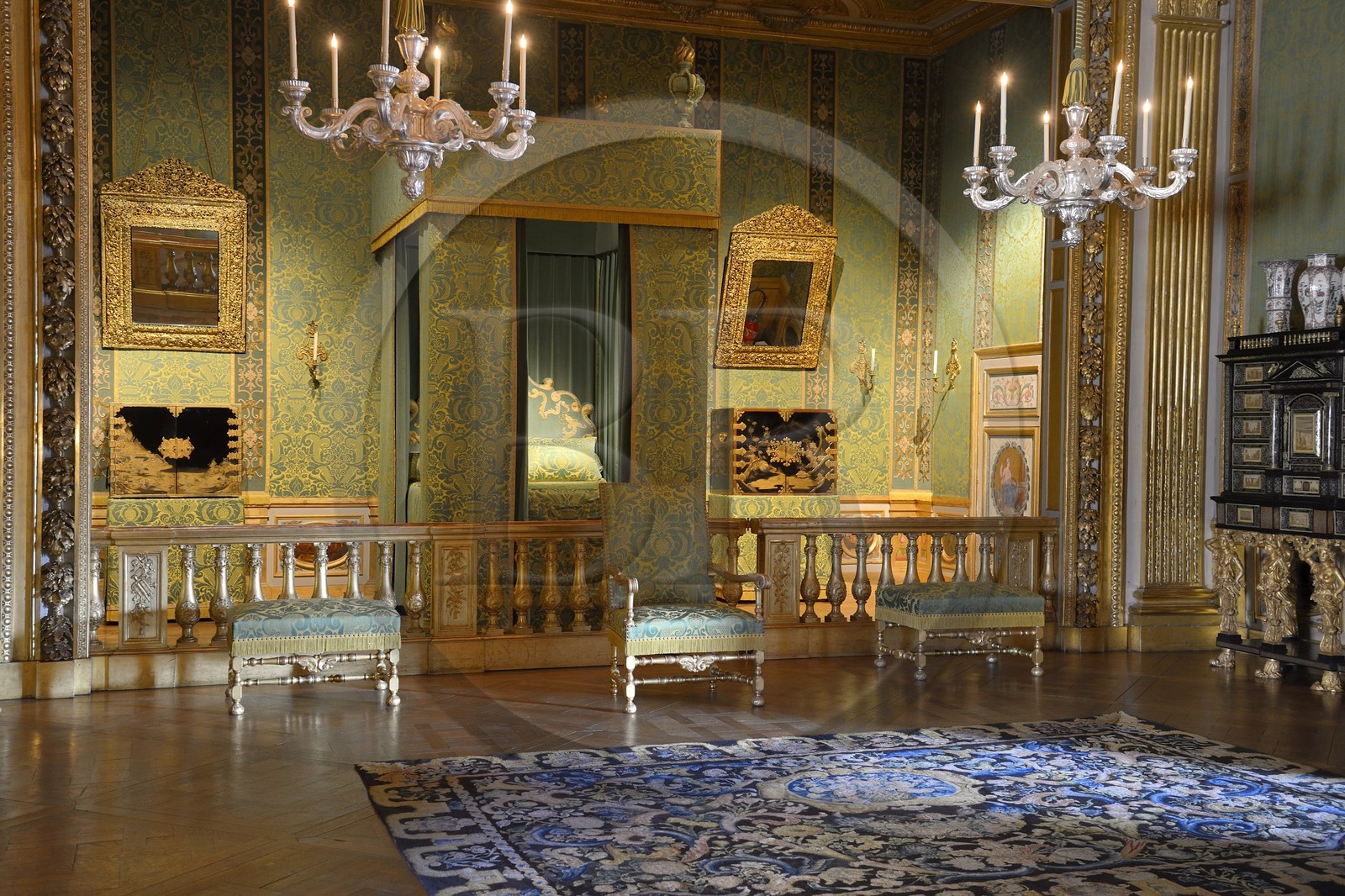 France, Seine-et-Marne (77), Maincy, le château de Vaux-le-Vicomte, la Chambre du Roi