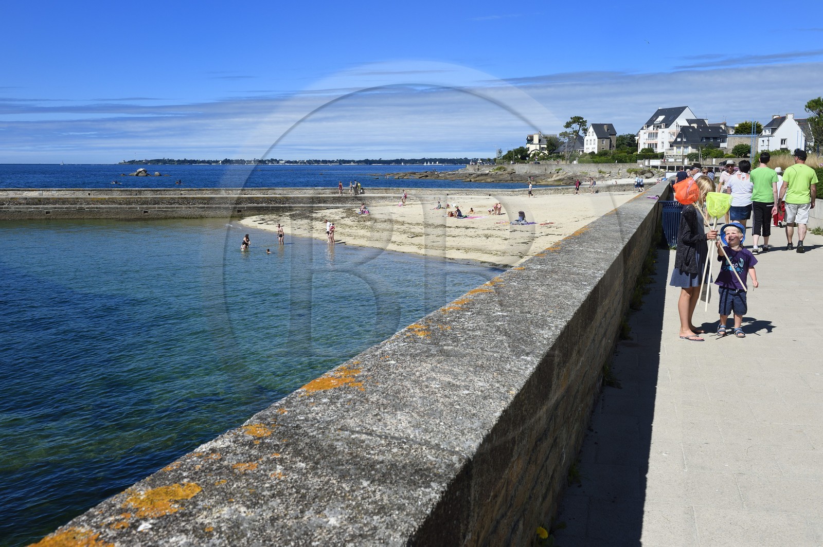 France, Finistère (29), Concarneau, plage de la Corniche