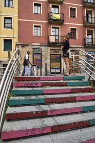 Espagne, Pays basque espagnol, Biscaye, Bilbao la Vieja (Bilbi), graffiti