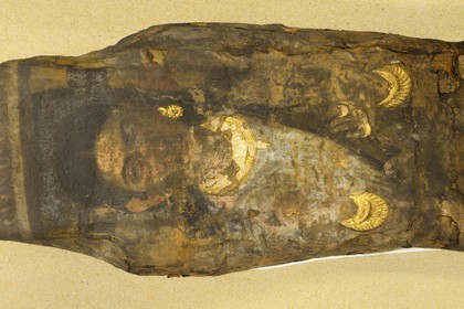 France, Ille-et-Vilaine, Rennes, Museum of Fine Arts (MBAR), egyptian antiquities, the Lady of Antinoe, woman mummy from the third to fourth century