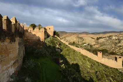 Spain, Andalusia, Almeria, the Alcazaba fortress and Jayran wall