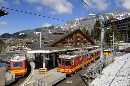 Switzerland, Canton of Vaud, Villars sur Ollon train station