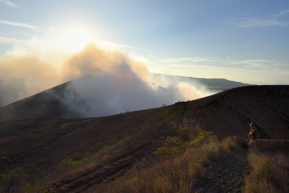 Nicaragua, Masaya, Masaya Volcano National Park (Parque Nacional Volcan Masaya), the active Santiago crater