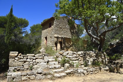 France, Bouches du Rhone, Aix en Provence, quarries of Bibemus, the cabanon of Paul Cezanne