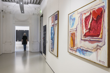 France, Herault, Montpellier, historic center, Fabre museum, rooms dedicated to the artist Pierre Soulages (1919-2022)