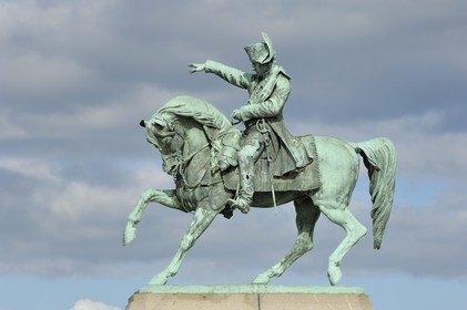 France, Manche, Cherbourg, place Napoleon (Napoleon's Square), equestrian statue of Napoleon
