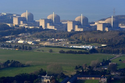 France, Seine-Maritime (76), La centrale nucléaire de Paluel (vue aérienne)