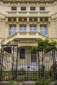 France, Alpes-Maritimes, Cap d'Ail, the White Pearl called Villa Lumière built by one of the Lumière brothers