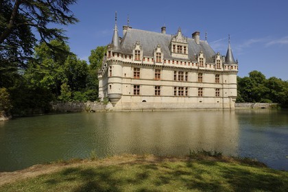 France, Indre et Loire, Loire Valley listed as World Heritage by UNESCO, Chateau d' Azay le Rideau