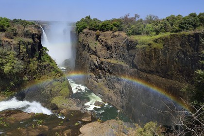 Zimbabwe, Matabeleland North Province,  Zambesi River, the Victoria Falls, listed as World Heritage by UNESCO