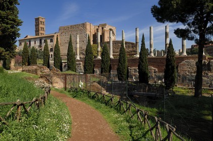 Italie, Latium, Rome, centre historique classé Patrimoine Mondial de l'UNESCO, le forum Romain